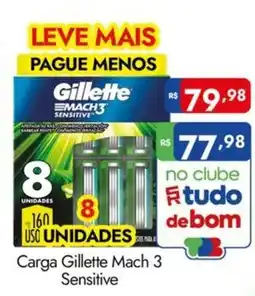 Supermercados Rondon Carga Gillette Mach 3 Sensitive oferta