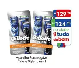 Supermercados Rondon Aparelho Recarregável Gillette Styler 3 em 1 oferta
