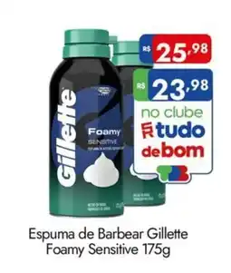 Supermercados Rondon Espuma de Barbear Gillette Foamy Sensitive oferta