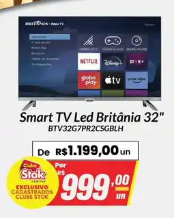 Stok Center Smart TV Led Britânia 32" oferta
