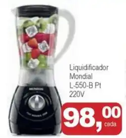Mineirão Atacarejo Liquidificador Mondial L-550-B Pt 220V oferta