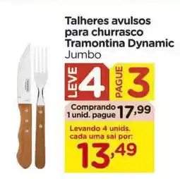Carrefour Talheres avulsos para churrasco Tramontina Dynamic Jumbo oferta