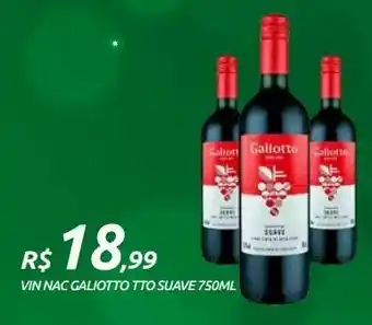 DB Supermercados Vin nac galiotto tto suave 750ml oferta