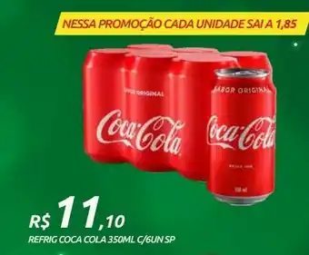 DB Supermercados Refrig coca cola 350ml c/6un sp oferta