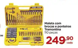 Carrefour Maleta com brocas e ponteiras Tramontina oferta
