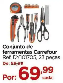 Carrefour Conjunto de ferramentas Carrefour oferta