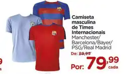 Carrefour Camiseta masculina de Times Internacionais oferta