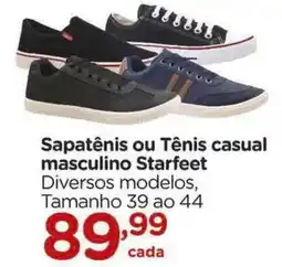 Carrefour Sapatênis ou Tênis casual masculino Starfeet oferta