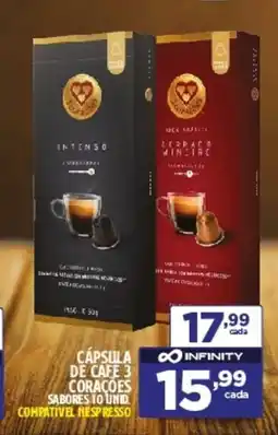 Preço & Cia Cápsula de cafe 3 corações oferta