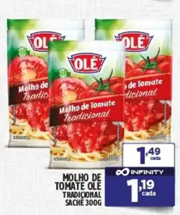 Preço & Cia Molho de tomate ole tradicional sachê oferta