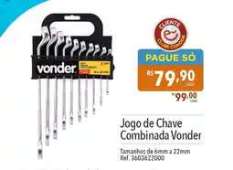 Supermercados Condor Jogo de Chave Combinada Vonder oferta