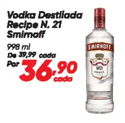 Dia Vodka Destilada Recipe N. 21 Smimoff oferta