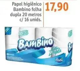Papel higiênico Bambino folha dupla 20 metros