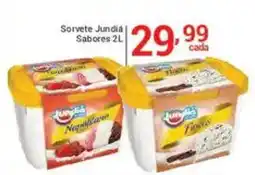 X Supermercados Sorvete Jundia Sabores oferta