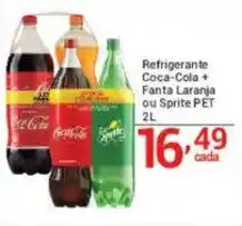X Supermercados Refrigerante Coca-Cola + Fanta Laranja ou Sprite PET oferta