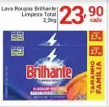 X Supermercados Lava Roupas Brilhante Limpeza Total oferta