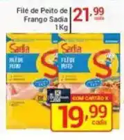 X Supermercados Filé de Peito de Frango Sadia oferta
