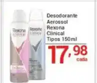 X Supermercados Desodorante Aerossol Rexona Clinical Tipos oferta