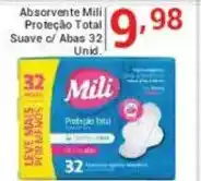 X Supermercados Absorvente Mili Proteção Total Suave c/ Abas 32 Unid. oferta