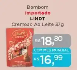 Supermercados Mundial Bombom Importado LINDT oferta