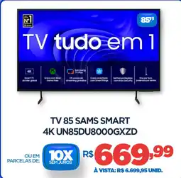 DB Supermercados Tv 85 Samsung Smart 4K UN85DU8000GXZD oferta