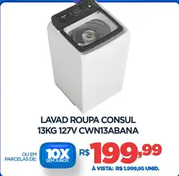 DB Supermercados Lavad roupa consul 127V CWN13ABANA oferta