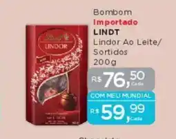 Supermercados Mundial Bombom Importado LINDT oferta