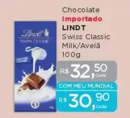 Supermercados Mundial Chocolate Importado LINDT oferta