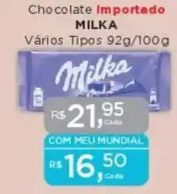 Supermercados Mundial Chocolate Importado MILKA oferta