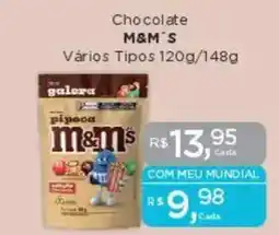 Supermercados Mundial Chocolate M&M'S oferta