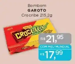 Supermercados Mundial Bombom GAROTO Crocribe oferta