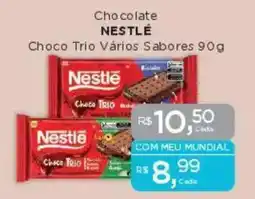 Supermercados Mundial Chocolate NESTLÉ Choco Trio Vários Sabores oferta