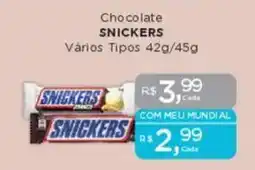 Supermercados Mundial Chocolate SNICKERS oferta
