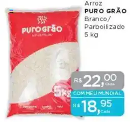 Supermercados Mundial Arroz PURO GRÃO oferta