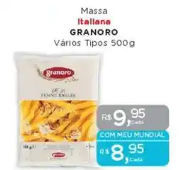Supermercados Mundial Massa Italiana GRANORO Vários Tipos oferta