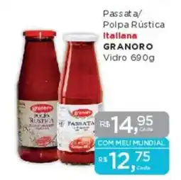 Supermercados Mundial Passata/ Polpa Rústica Italiana GRANORO Vidro oferta