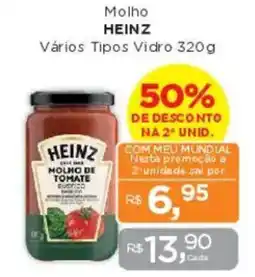 Molho HEINZ Vários Tipos Vidro
