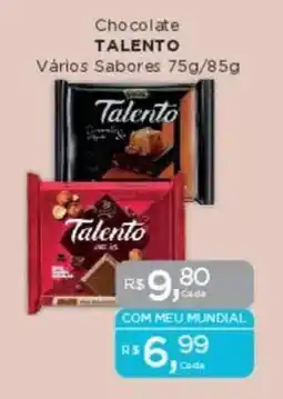 Supermercados Mundial Chocolate TALENTO oferta