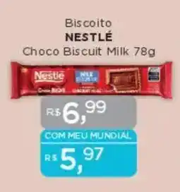 Supermercados Mundial Biscoito NESTLÉ Choco Biscuit Milk oferta
