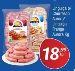 Supermercados Intercontinental Linguiça p/ Churrasco Aurora/ Linguiça Frango Aurora oferta