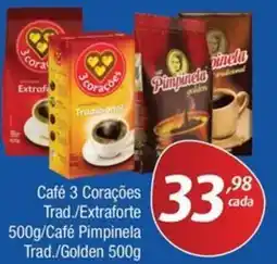 Supermercados Intercontinental Café 3 Corações Trad./Extraforte/Café Pimpinela Trad./Golden oferta