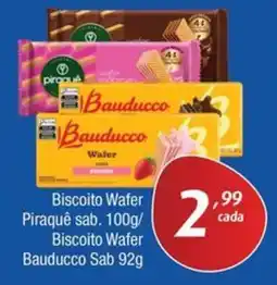 Biscoito Wafer Piraquê sab./ Biscoito Wafer Bauducco Sab