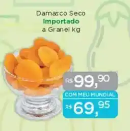 Supermercados Mundial Damasco Seco Importado a Granel oferta