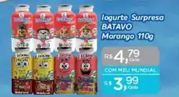 Supermercados Mundial logurte Surpresa BATAVO Morango oferta