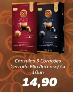Supermercados Tauste Cápsulas 3 Corações Cerrado Min./Intenso oferta