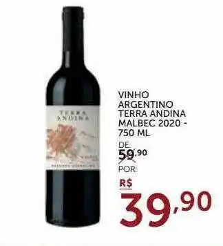 Vinho Argentino Terra Andina Malbec 2020