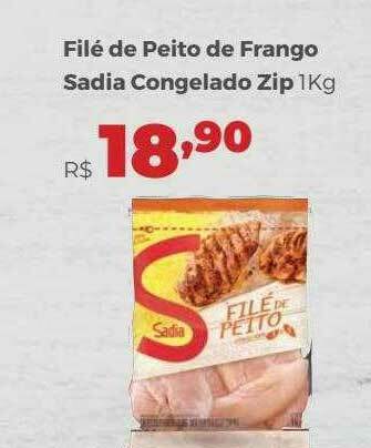Villarreal Supermercados Filé De Peito De Frango Sadia Congelado Zip oferta