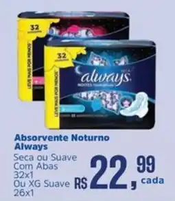 Supermercados Mateus Absorvente Noturno Always oferta