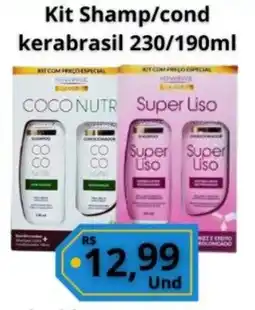 Supermercados Pague Menos Kit Shamp/cond kerabrasil oferta