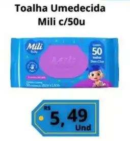 Supermercados Pague Menos Toalha Umedecida Mili oferta